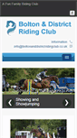 Mobile Screenshot of boltonanddistrictridingclub.co.uk
